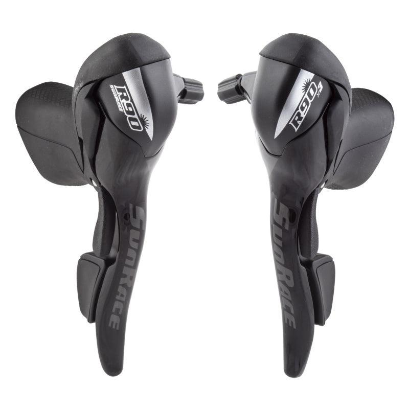 Sunrace ST-R91 Shift/Brake Levers STR91 Pair 3x9sp 2 to 1 Blk