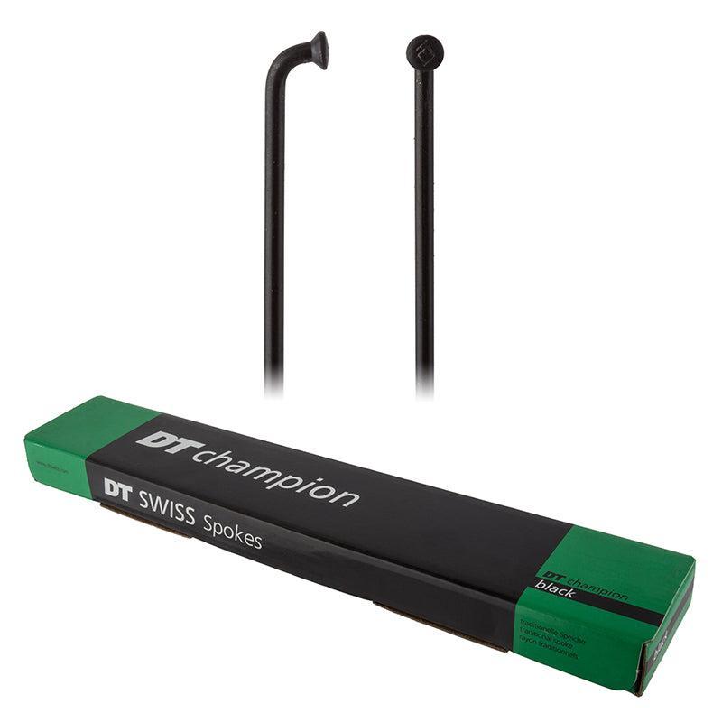 DT Swiss Champion Spoke: 2.0mm 293mm J-bend Black Box of 100