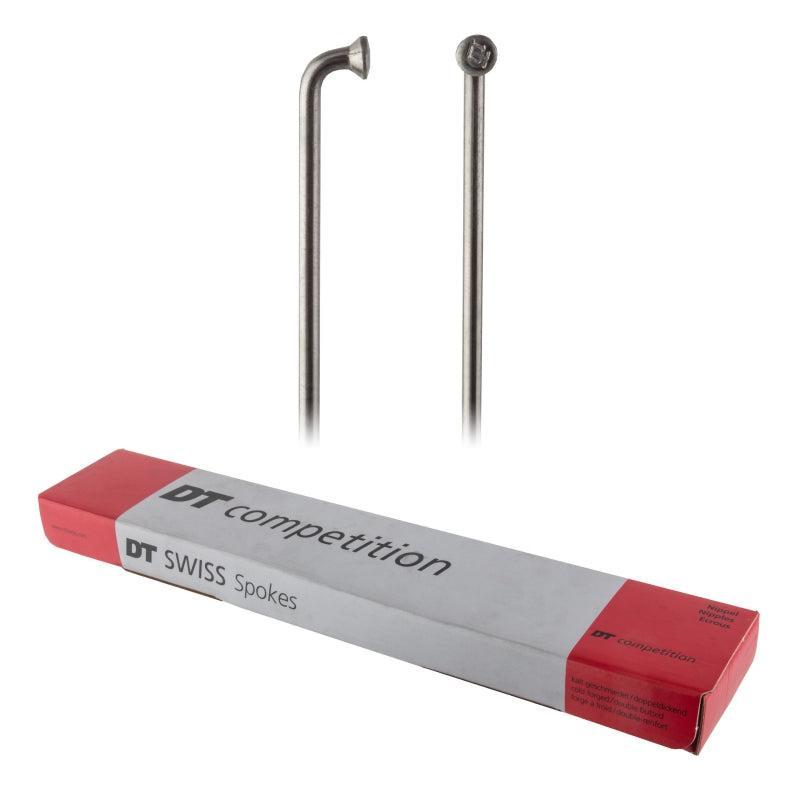 DT Swiss Competition Spoke: 2.0/1.8/2.0mm 294mm J-bend Silver Box of 100