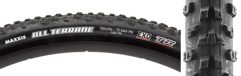 Maxxis All Terrane Tire - 700 x 33 Tubeless Folding Black Dual EXO