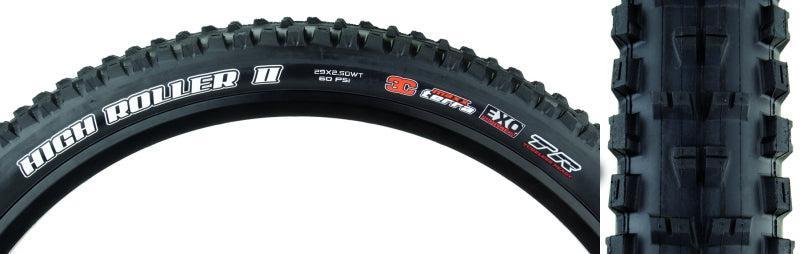 Maxxis High Roller II Mountain Tire 29''x2.50 Folding Tubeless Ready 3C Maxx Terra EXO Wide Trail 60TPI Black