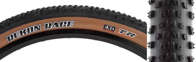 Maxxis Rekon Race Tire - 29 x 2.25 Tubeless Folding Black/Dark Tan Dual EXO