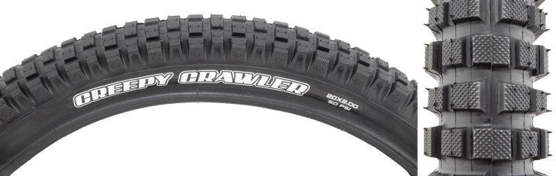 Maxxis Creepy Crawler Tire - 20 x 2.0 Clincher Wire BLK Super Tacky Trials Front