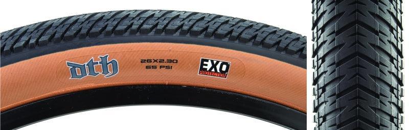Maxxis DTH Tire - 26 x 2.3 Clincher Wire Black/Dark Tan Dual EXO
