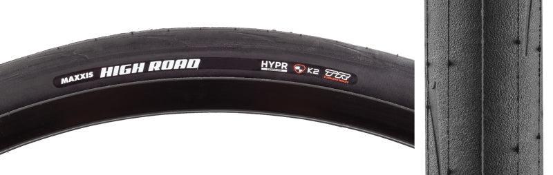 Maxxis High Road Tire - 700 x 25 Tubeless Folding Black HYPR K2 ONE70