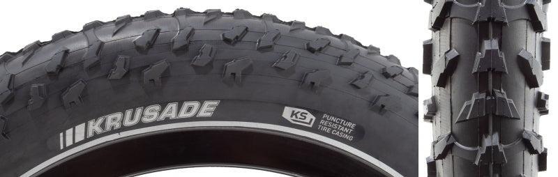 Kenda Krusade Tire - 20 x 4 Clincher Wire Black 60tpi