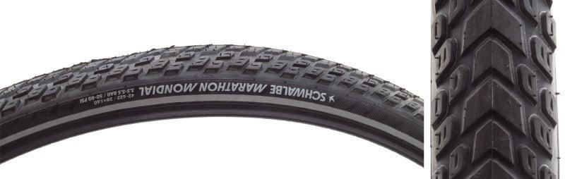 Schwalbe Marathon Mondial Hybrid Tire 28x1.50 Wire Clincher Addix RaceGuard 67TPI Black