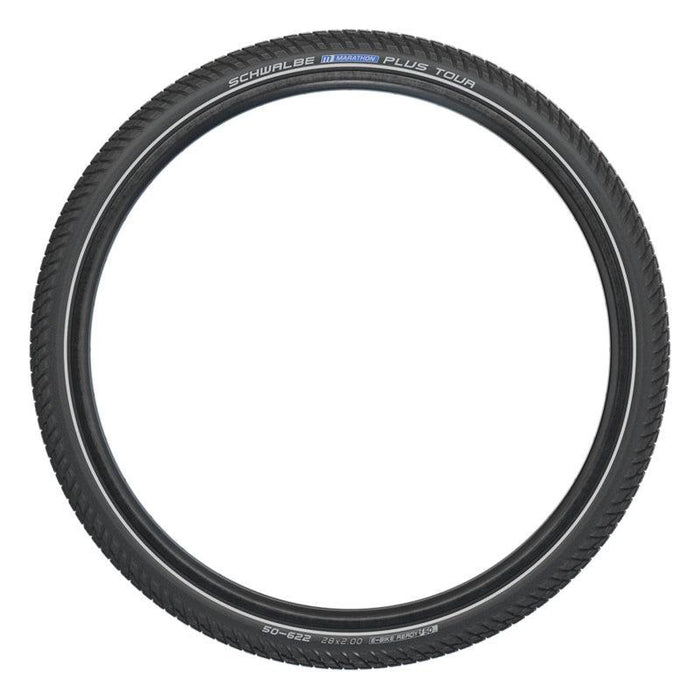 Schwalbe Marathon Plus Tour Tire - 700 x 35 Clincher Wire BLK/Reflective Performance Line SmartGuard Addix E-50