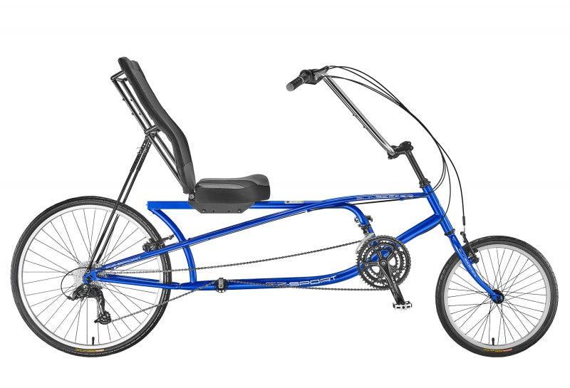 Sun seeker EZ-Sport CX Unisex 36-45` X-Seam Lemans Blue 20/26` Silver 85 1/2` (217cm) 24 Speed Rim Brake