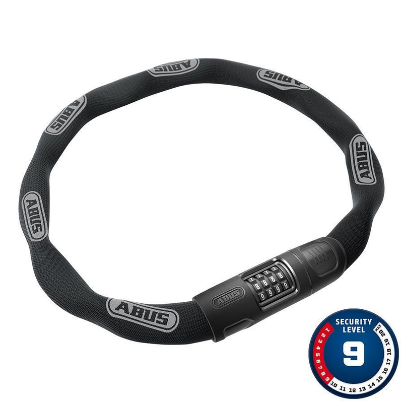 Abus 8808C Chain Lock - Combination 2.8' 8mm Square Black