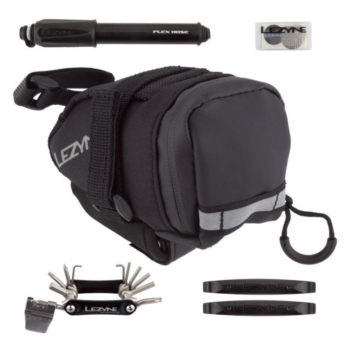 Lezyne M-Caddy Seat Bag Sport Kid Sport Drive HP Hand Pump Rap6 Tool SmartKit Composite Matrix Tire Levers BLK