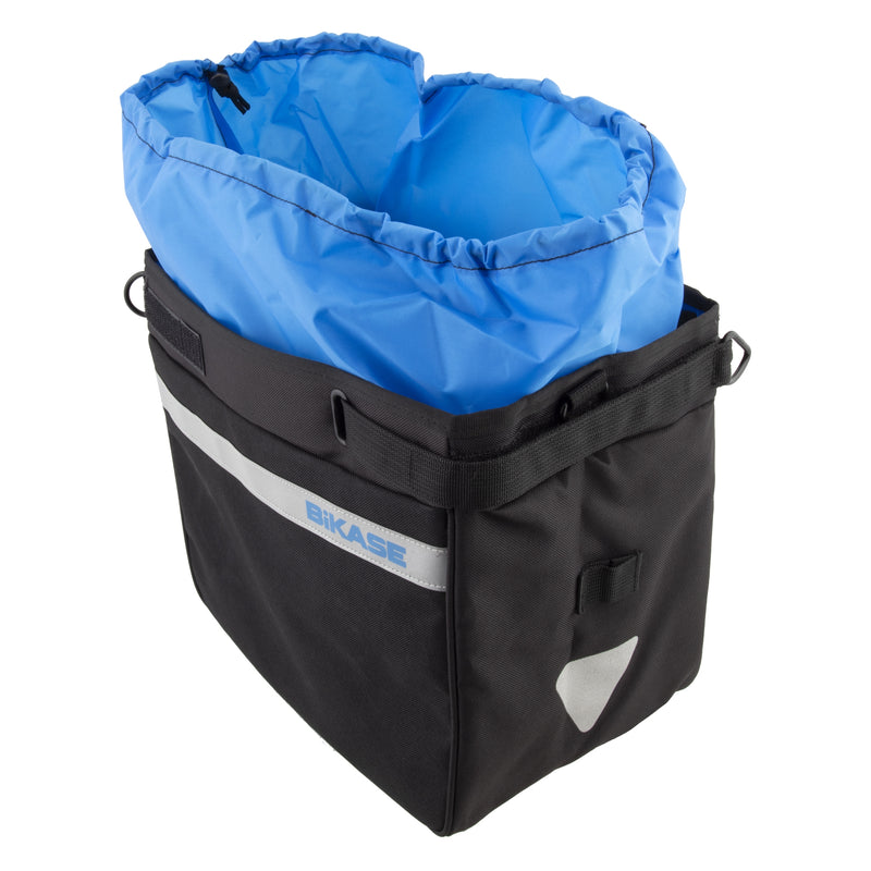 Bikase Grocery Pannier Velcro Straps 14x6x10` 840 c.i. (Single) Black/Blue