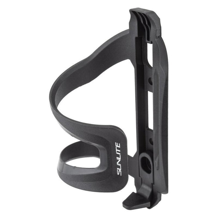 Sunlite Flipper Side Load Water Bottle Cage Universal Side Load Composite Black Braze-on