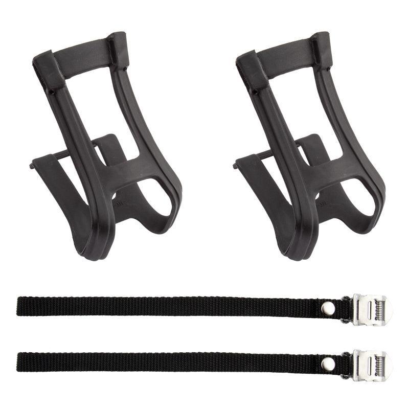 Sunlite ATB Toe Clips and Straps Medium Black Plastic