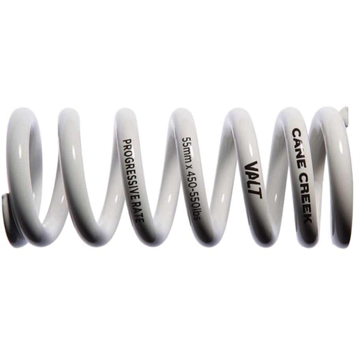 Cane Creek Progressive Rate VALT Lightweight Rear Shock Spring - 55mm x 500-610lbs White