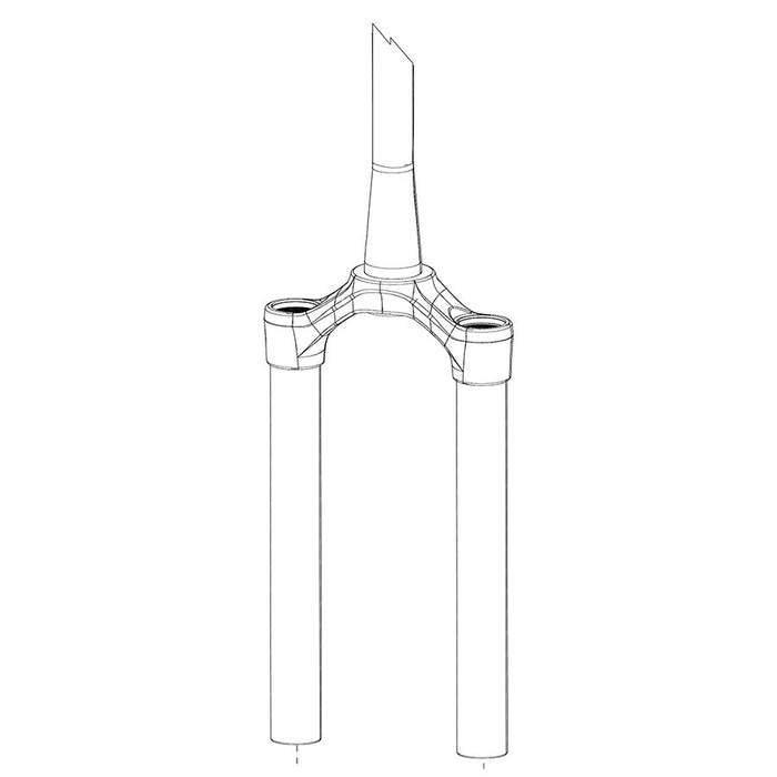 RockShox Crown/Steerer/Uppertube Assembly - Pike DJ Solo Air 26" 40mm Offset Aluminium Taper Steerer 0.5mm Thread Pitch B1 Bla ck