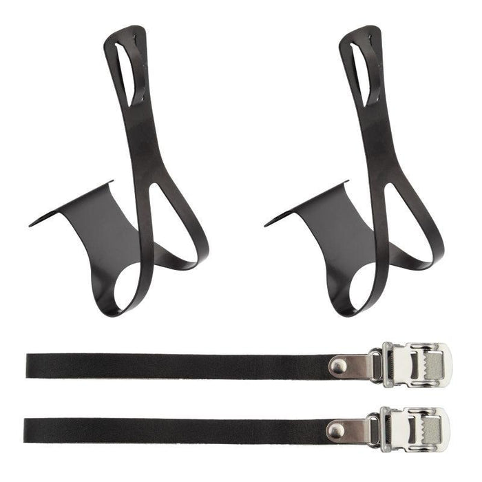 Sunlite Racing Toe Clips X-Large Black Steel/Leather