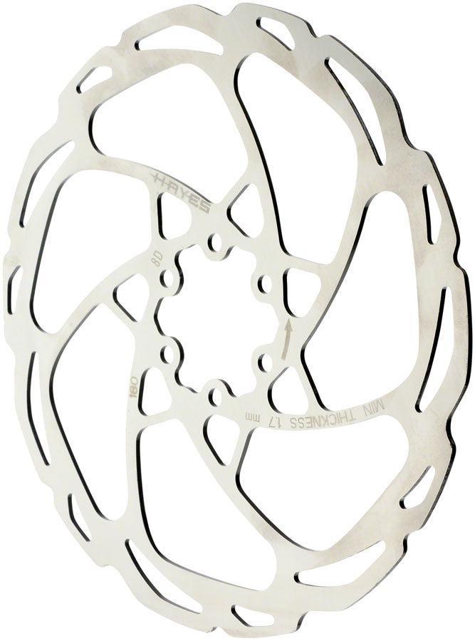 Hayes D-Series Disc Brake Rotor - 180mm 6-Bolt Silver