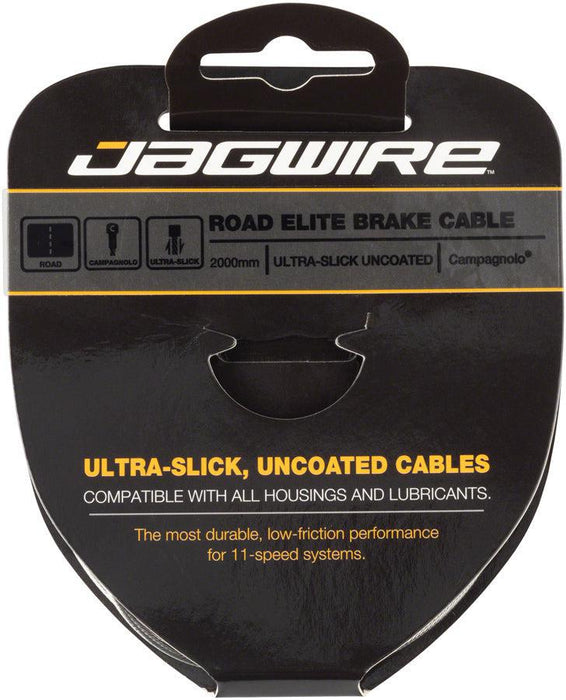 Jagwire Elite Ultra-Slick Brake Cable 1.5x2000mm Polished Slick Stainless Campagnolo