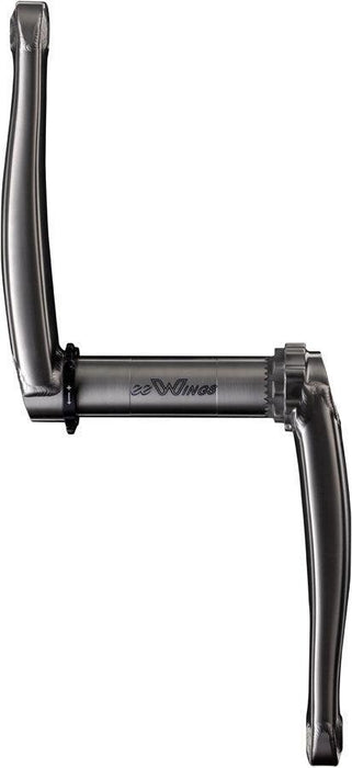 Cane Creek eeWings All-Road Titanium Crankset - 165mm 8-Bolt Direct Mount 30mm Spindle Brushed Titanium