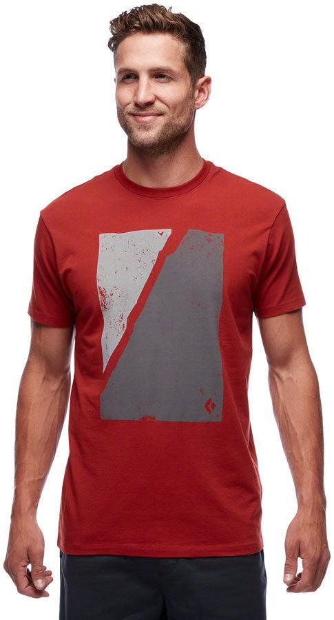 Black Diamond Block Print Mountain Tee - Red Rock Mens Small