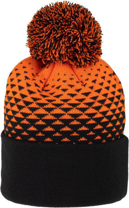 45NRTH Last Light Pom Hat - Orange/Black One Size