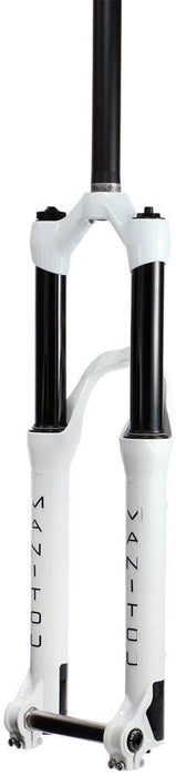 Manitou Circus Expert Suspension Fork - 26" 100 mm 20 x 110 mm 41 mm Offset Gloss White Straight Steerer