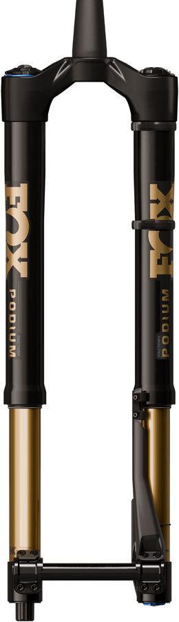 FOX Factory Podium Inverted Suspension Fork - 29" 170 mm 20TA x 110 mm 44mm Offset GRIP X2 68HT Crown BLK/Podium Gold