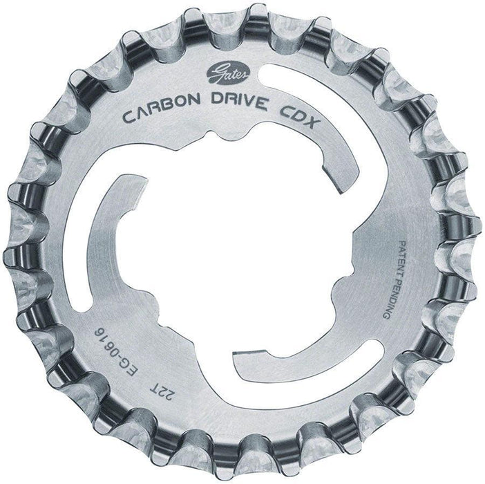 Gates Carbon Drive CDX CenterTrack 3-Lobe SureFit™ Rear Sprocket - 22t Shimano/SRAM 3-Lobe Silver