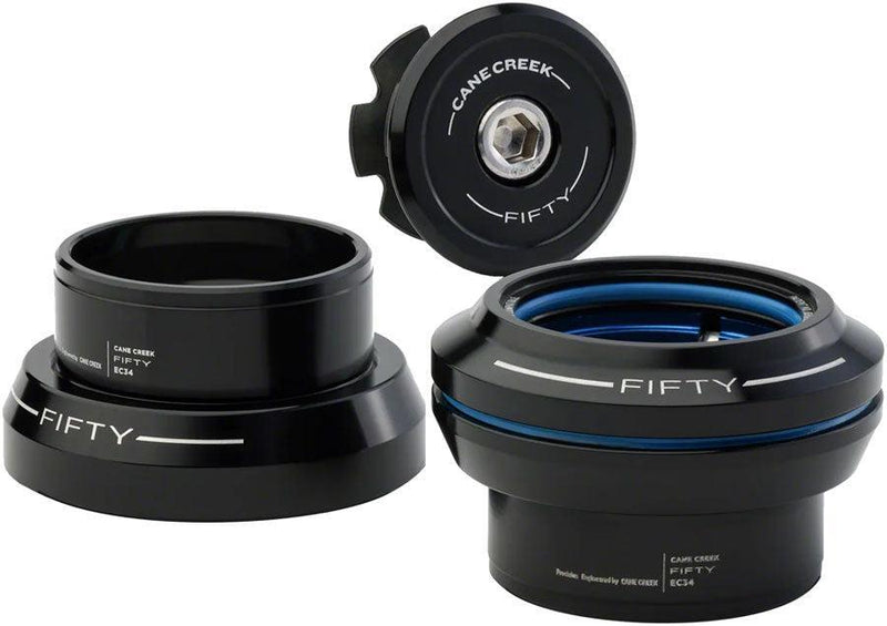 Cane Creek 50 Headset - EC34/28.6 Upper | EC34/30 Lower Straight Black