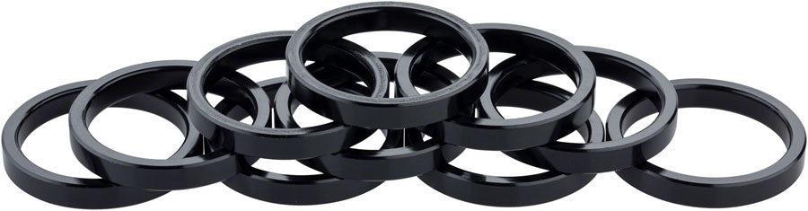 Problem Solvers Headset Stack Spacer - 28.6 5mm Aluminum Black Bag of 10