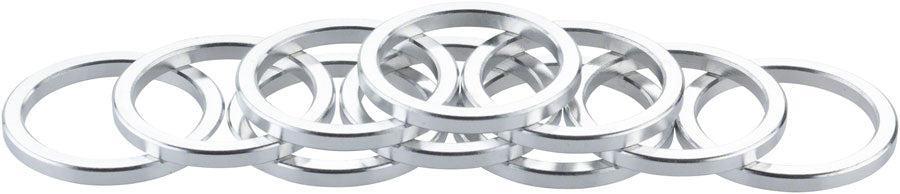 Problem Solvers Headset Stack Spacer - 25.4 3mm Aluminum Silver Bag of 10