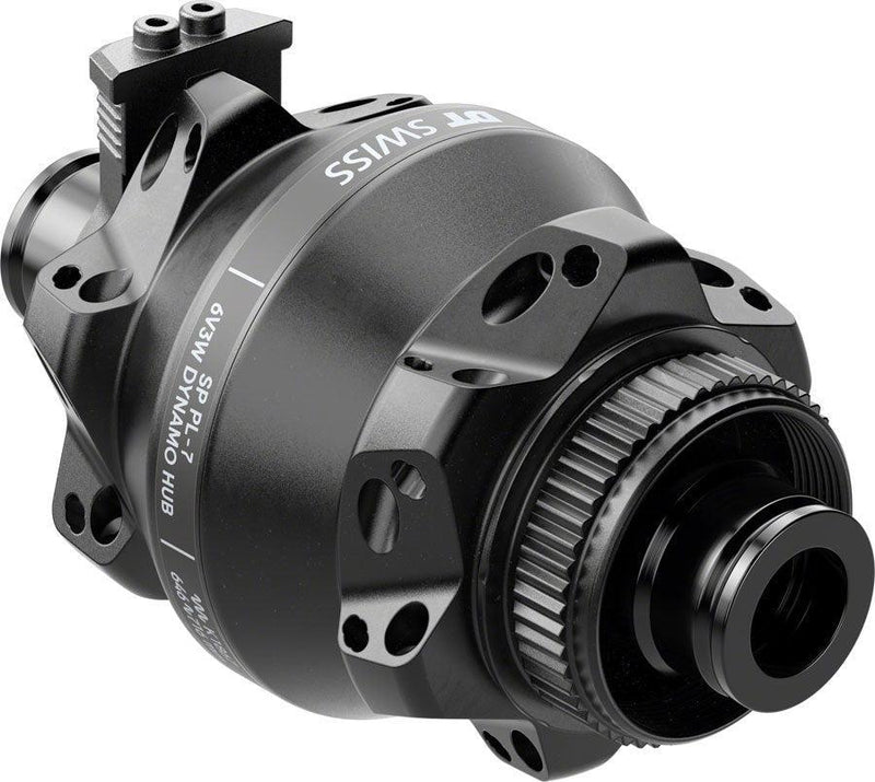 DT Swiss 350 Front Hub - 12 x 100mm Center-Lock BLK 24H Dynamo Shutter 35P Straight Pull