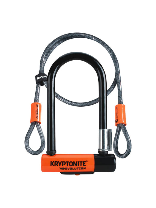 Kryptonite Evolution Series U-Lock - 3.25 x 7" Keyed Black Includes 4' cable