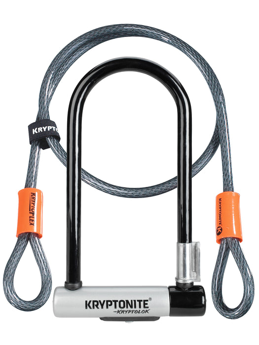 Kryptonite KryptoLok U-Lock - 4 x 9" Keyed BLK Includes 4' cable bracket