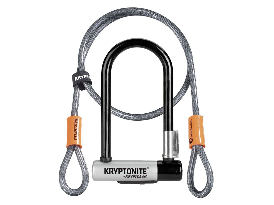 Kryptonite KryptoLok U-Lock - 3.25 x 7" Keyed BLK Includes 4' cable bracket