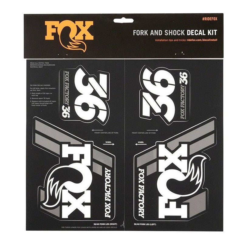 Fox Shox Heritage Decal Kit White