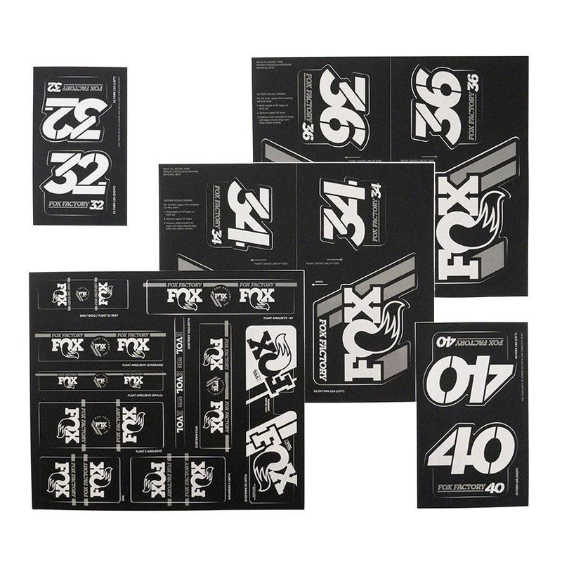 FOX Heritage Decal Kit for Forks and Shocks Silver