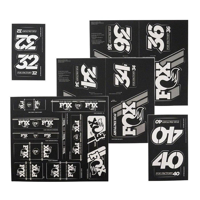 FOX Heritage Decal Kit for Forks and Shocks Silver
