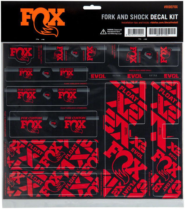 FOX Fork and Shock Decal Kit - Red