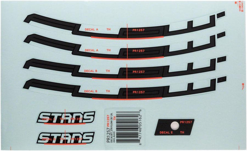 Stan's Flow CB7 Rim Decal - 29" Black Set