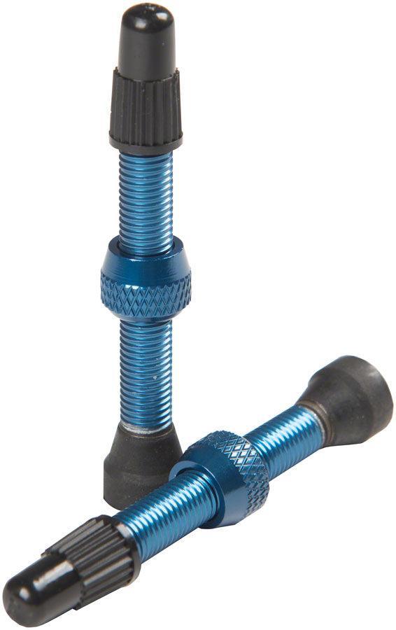 Stan's Alloy Valve Stems - 44mm Pair Blue