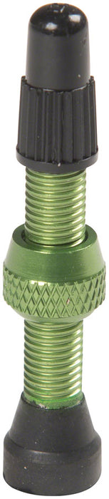 Stans Alloy Valve Stems - 35mm Pair Green