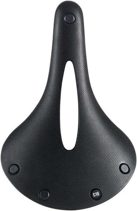Brooks C19 Carved All Weather Saddle - Steel Black Men's