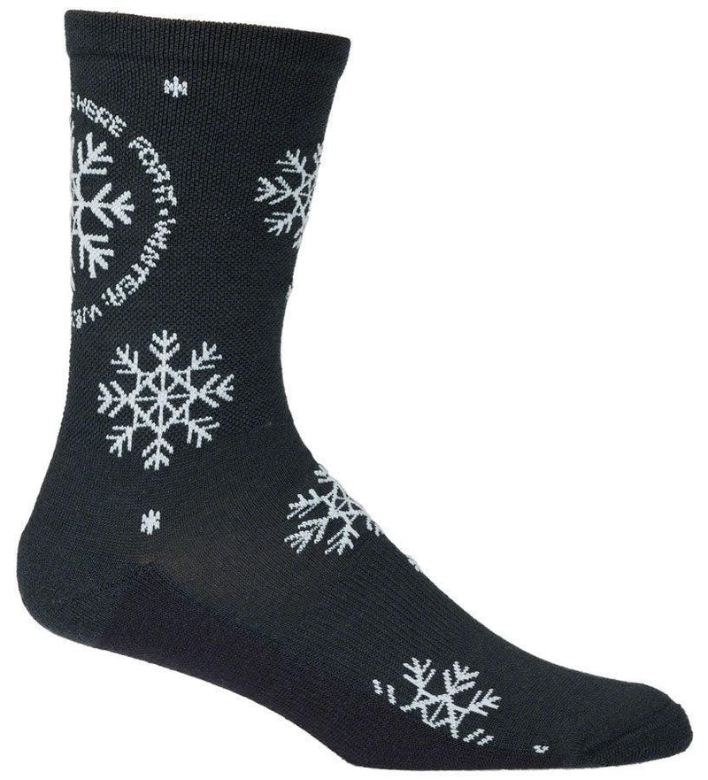 45NRTH We're Here For It Midweight Wool Sock - Blue/Light Blue Medium