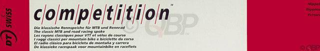 DT Swiss Competition Spoke: 2.0/1.8/2.0mm 246mm J-bend Silver Box of 100
