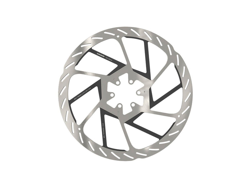 SRAM HS2 Disc Brake Rotor - 220mm 6-Bolt Rounded Silver/Black