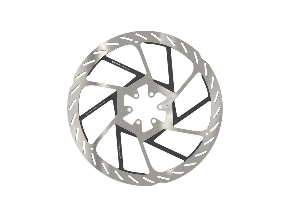 SRAM HS2 Disc Brake Rotor - 220mm 6-Bolt Rounded Silver/Black