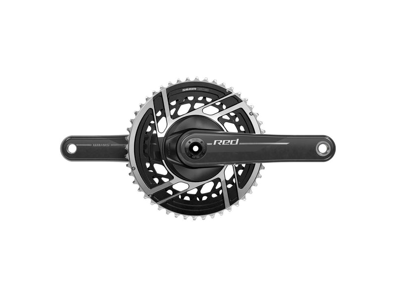 SRAM RED Crankset - 175mm 2x 12-Speed 50/37t 8-Bolt Direct Mount DUB Spindle Interface Natural Carbon E1