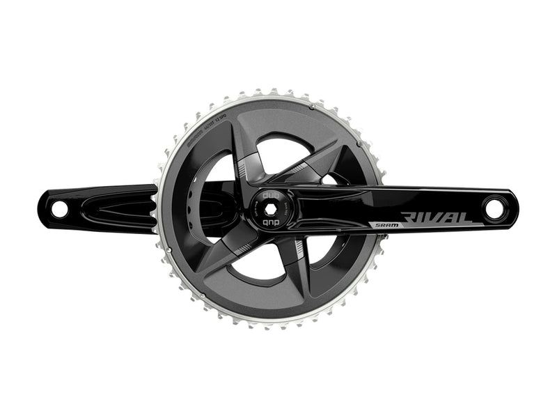 SRAM Rival D1 2x Crankset Speed: 12 Spindle: 28.99mm BCD: 107 48/35 DUB 175mm Black Road Disc